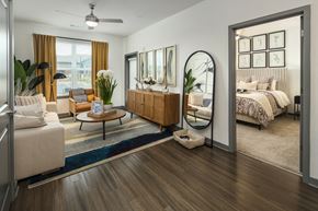 Villa Rica apartment for rent - Living room with a mirror at The Dorsey by Alta, Georgia, 30180