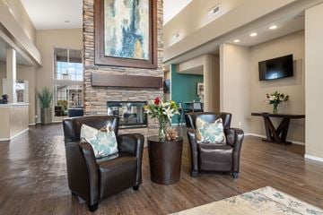 Flagstaff apartment for rent - A living room with two chairs and a table.