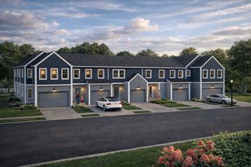 Richmond Hill apartment for rent - A modern house with a white car parked in front.