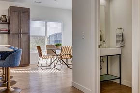 Draper apartment for rent - A kitchen with a table and chairs in it.