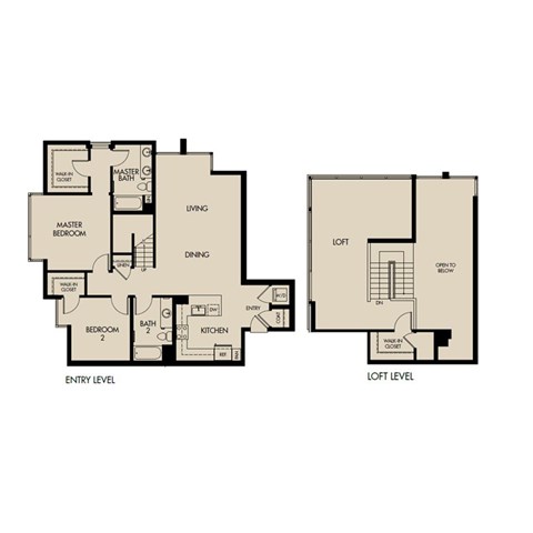 Floor plan for 2 beds, 2 baths, 1810 sqft