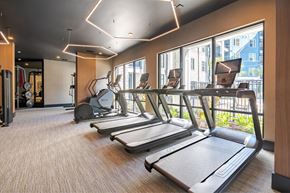 Orlando apartment for rent - A gym with treadmills and exercise equipment.
