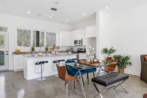 Madison apartment for rent - Bright interior kitchen at The Yarra with an island at our East Nashville homes for rent.