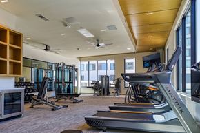 Denver apartment for rent - the gym with treadmills and other exercise equipment at the belgard apartments