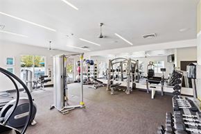 Scottsdale apartment for rent - A gym with a variety of equipment including treadmills, weights, and exercise machines.