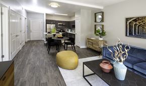 Salt Lake City apartment for rent - Living Room with a Blur Couch at 644 City Station, Salt Lake City, UT, 84116