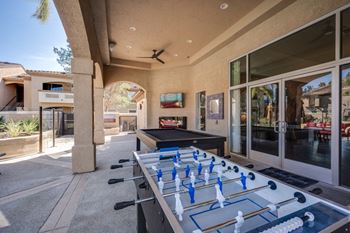 Clubhouse with foosball table 