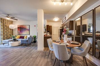 Wood-style flooring in living spaces 