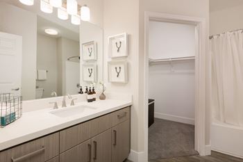 Spacious walk-in closets