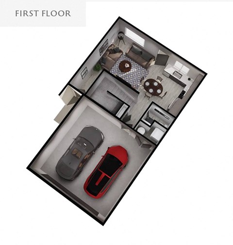 Floor plan for 2 beds, 2.5 baths, 1656 sqft