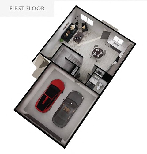 Floor plan for 4 beds, 3.5 baths, 1934 sqft