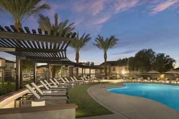 Poolside cabana with complimentary wi-fi