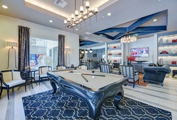 Clubhouse with billiard table