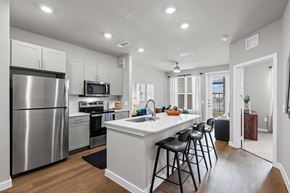 Aubrey apartment for rent - A kitchen with an island