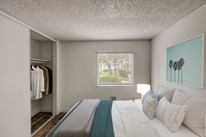 Santa Cruz apartment for rent - a bedroom with a large bed and a window