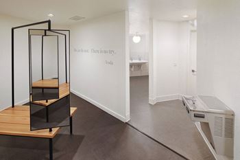 Fitness and strength training center with locker rooms