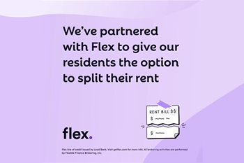 Flexible rent payment options through flex