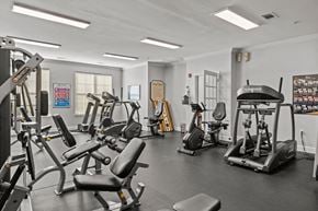 Charlotte apartment for rent - a gym with treadmills and other exercise equipment in a building