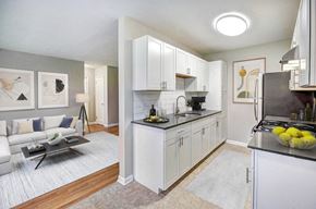 Seattle apartment for rent - virtually staged kitchen at Lock Vista, Washington