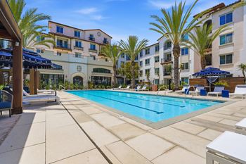 Resort-style swimming pool and spa