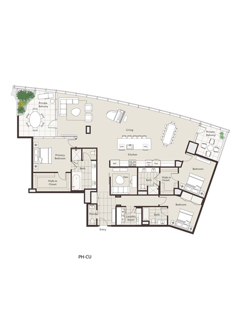 Floor plan for 3 beds, 3.5 baths, 2480 sqft