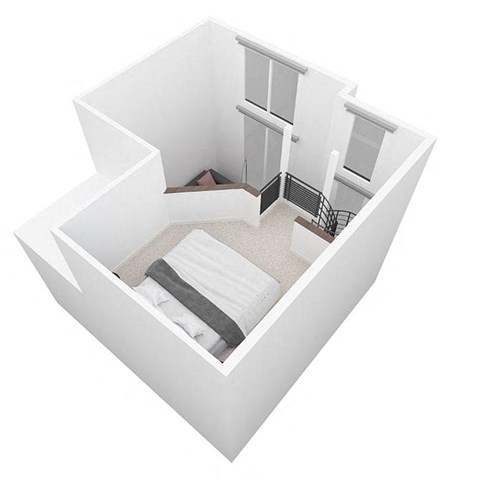 Floor plan for studio, 1 bath, 661 sqft