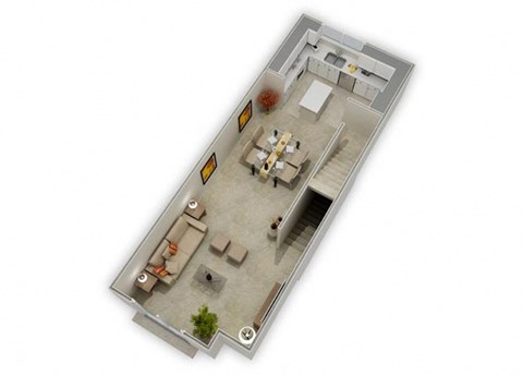 Floor plan for 2 beds, 2 baths, 1560 sqft