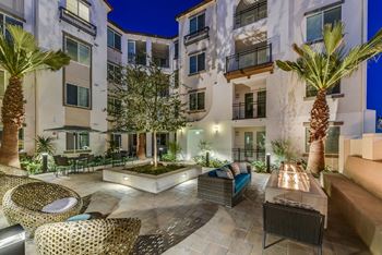 Luxurious outdoor lounge area