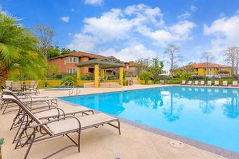Lounging by the pool