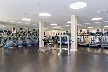 Peloton bike and training space