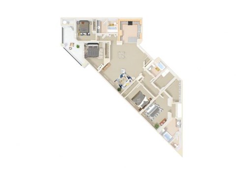 Floor plan for 4 beds, 3 baths, 2203 sqft