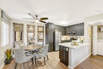 Well equipped kitchen and dining