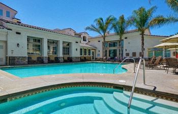 Resort style pool area