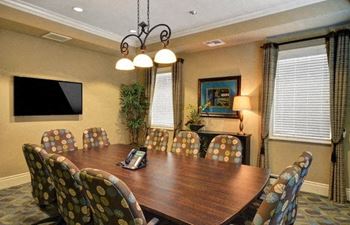 Conference room with tv