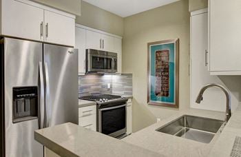 Model unit kitchen at avino