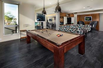 Clubhouse with billiards table