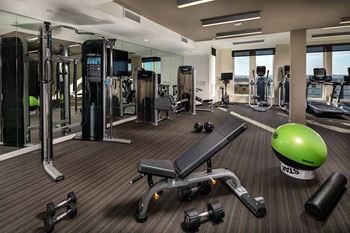 Fitness center with modern equipment