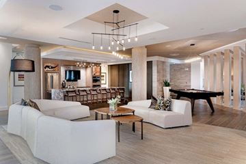 San Diego apartment for rent - a living room with couches and a pool table