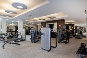 San Diego apartment for rent - A fitness center with a variety of machines.