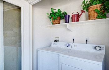Full sized washer and dryer included
