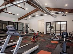Salt Lake City apartment for rent - 24 hour fitness center with cardio equipment and weights