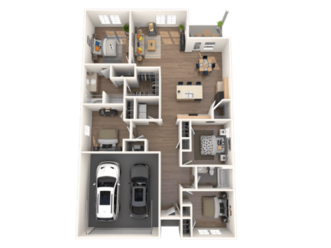 Floor plan for 4 beds, 2 baths, 1787 sqft