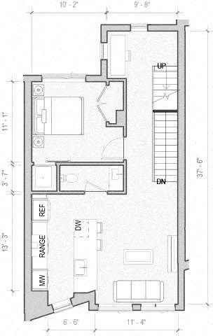 Floor plan for 3 beds, 2.5 baths, 1715 sqft
