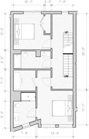 Floor plan for 3 beds, 3.5 baths, 1812 sqft