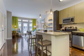 Largo apartment for rent - a kitchen and living room with a counter top