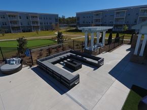 Indian Land apartment for rent - Outdoor patio with firepit at The Indigo at Cross Creek, Indian Land, SC, 29707