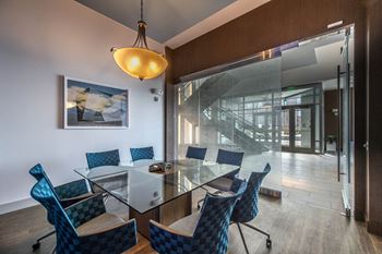 Conference room and coworking areas
