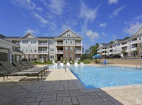 Fort Mill apartment for rent - a swimming pool in front of an apartment building