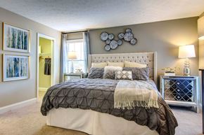 Atlanta apartment for rent - a bedroom with a bed and a closet