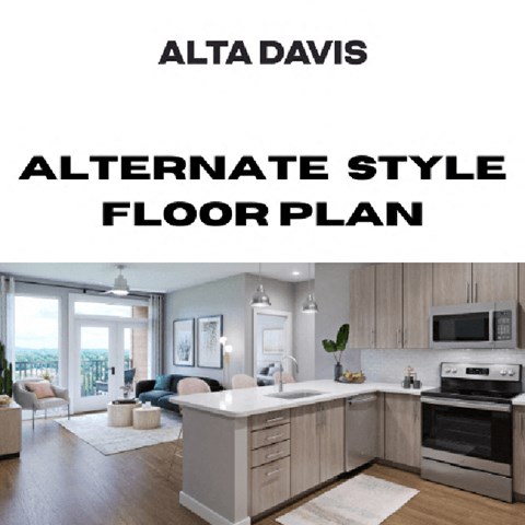 Floor plan for 1 bed, 1 bath, 860 sqft